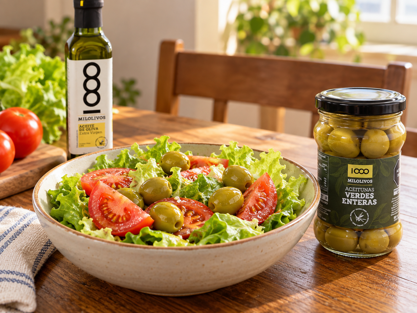 Ensalada fresca con aceitunas
